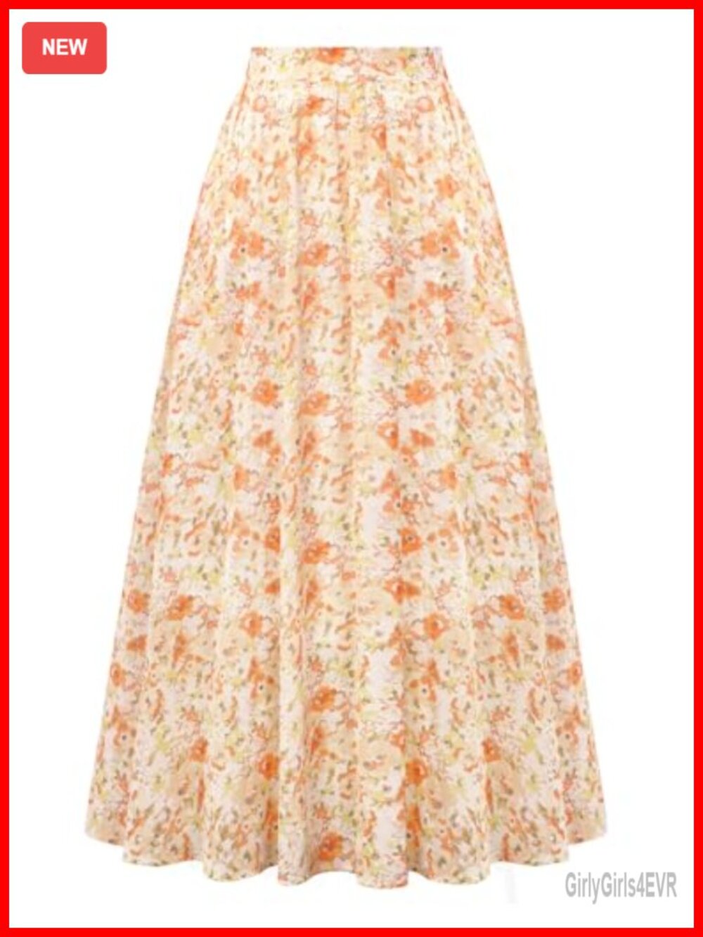 Belle Poque Women's Elastic Waist Pleated Maxi Skirt with Pockets